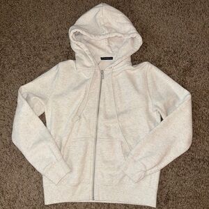 BRAND NEW Cream Fleece Brandy Melville zip up hoodie #BrandyMelville #Hoodie